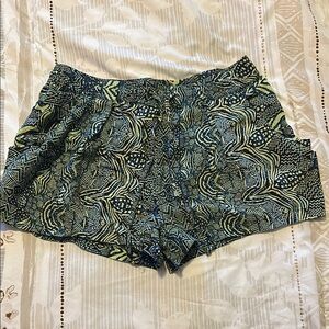Sanctuary High Waist Blue and Green Shorts